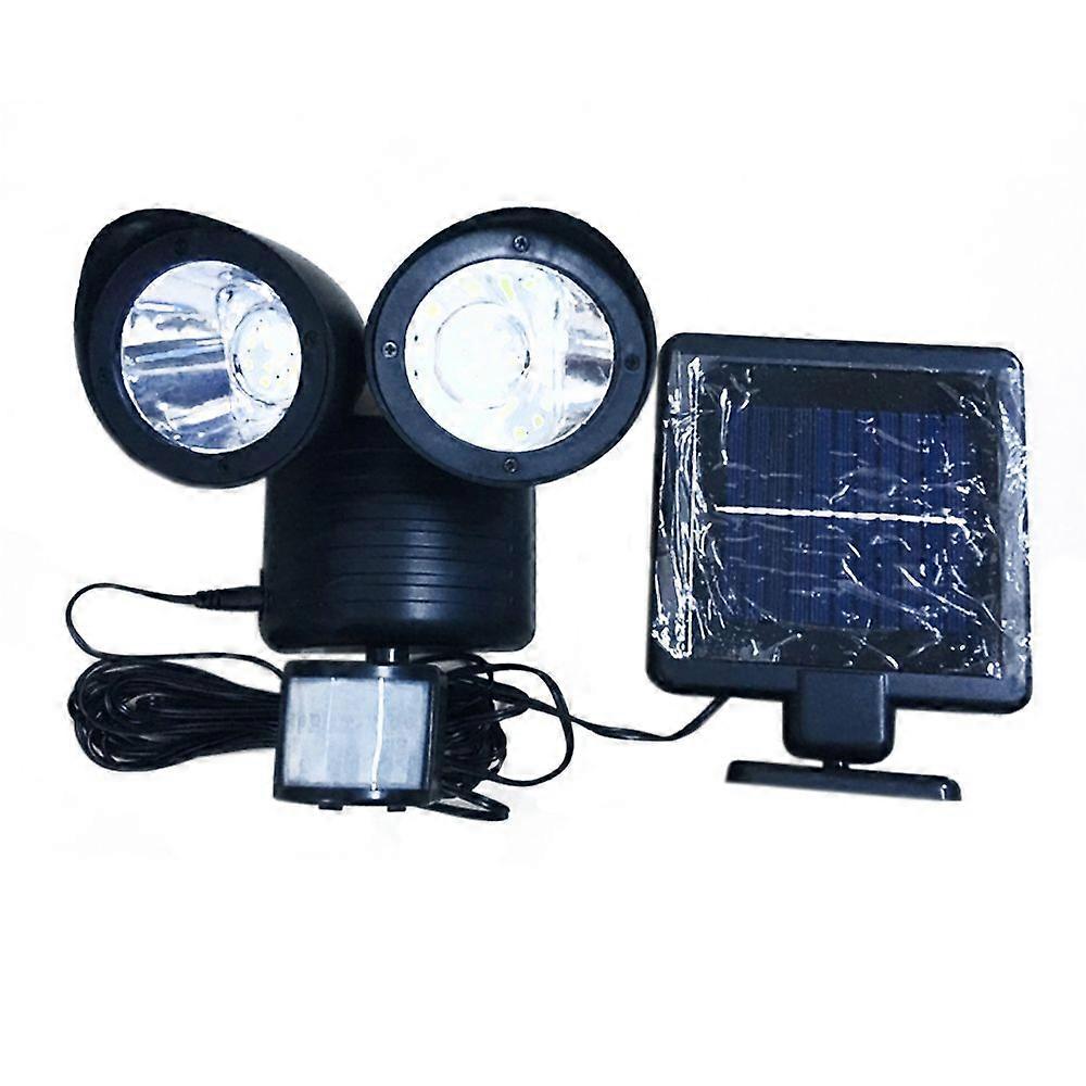 22 LED Adjustable Dual Solar Garage Motion Sensor Security Flood Light