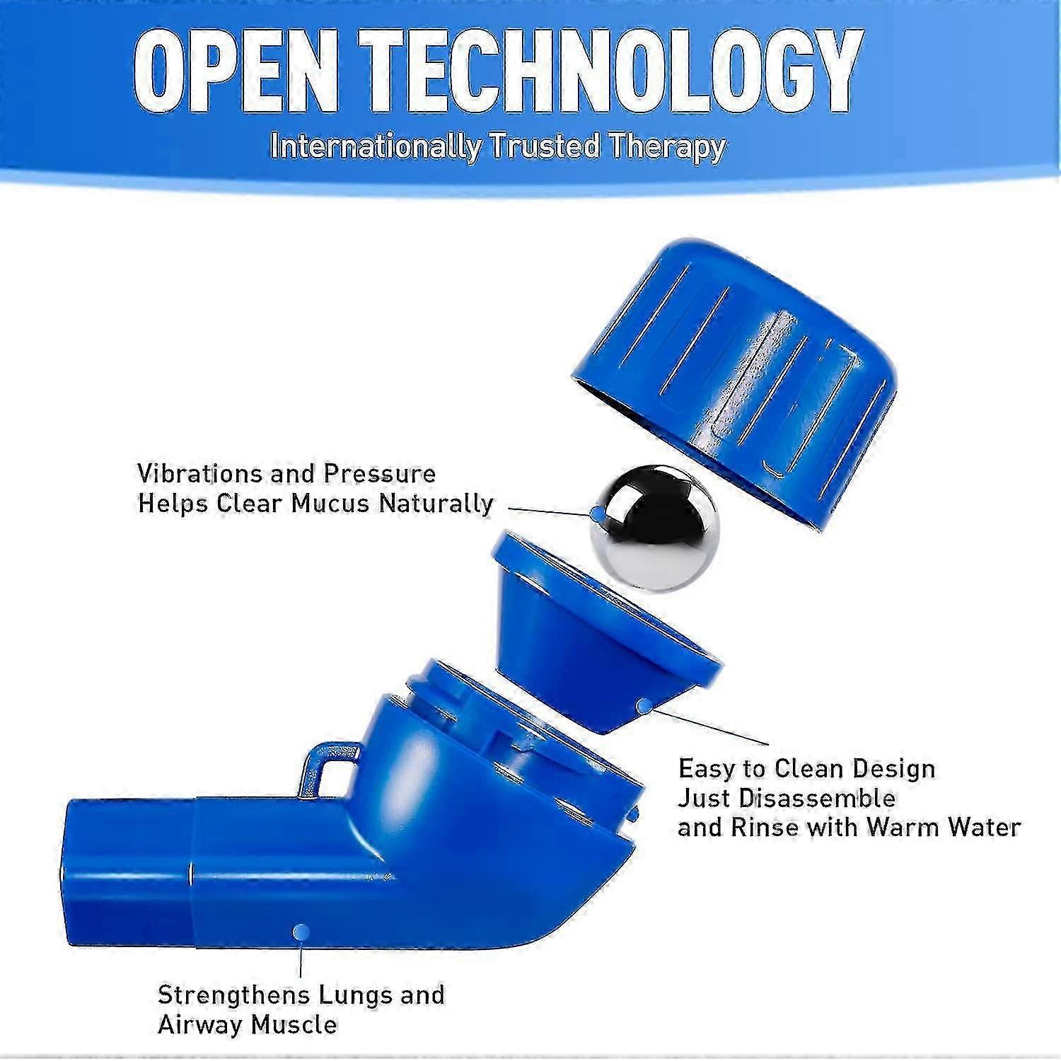 Lung Exerciser Mucus Remover - Ly Clear Mucus With Ing Exerciser Ce  Blue