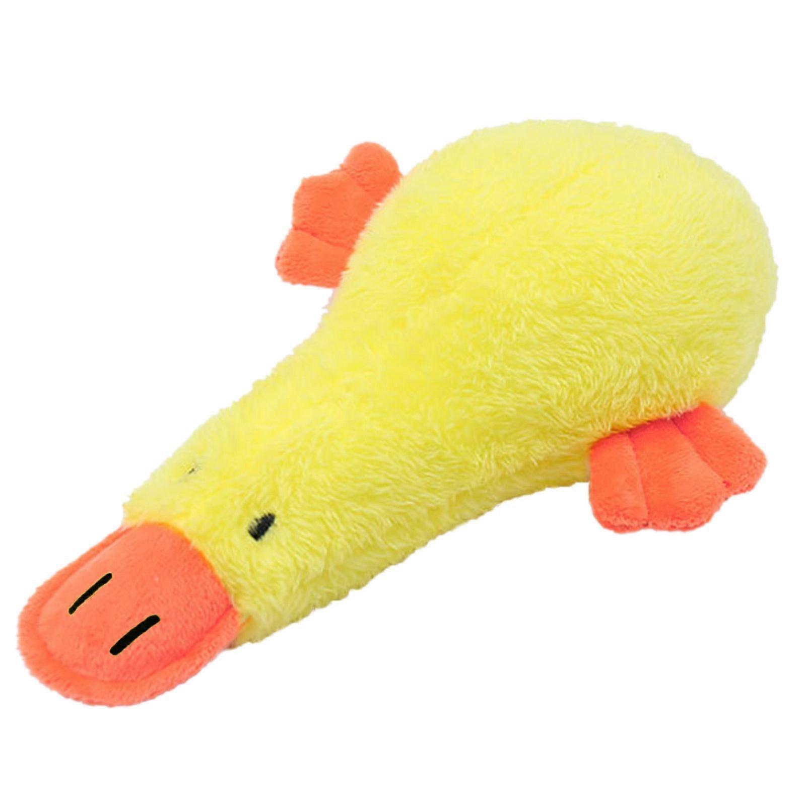 Interactive Stuffed Dog Chew Toys for Small and Medium Dogs Plush Squeak Toy Tree Hollow Design Reducing Boredom Yellow