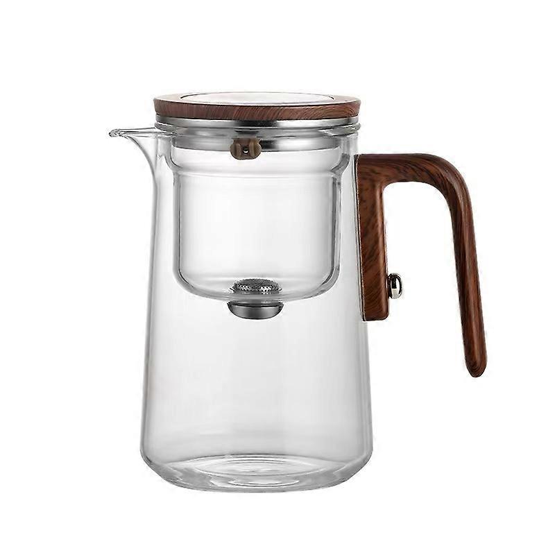 Large Enchanti glass teapot with wooden handle and infuser