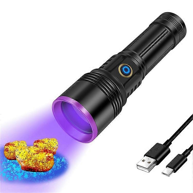 UV Anti-Counterfeiting Detection 365nm Purple Light High Power UV Flashlight