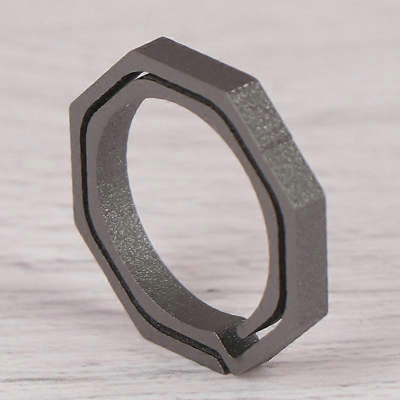 1PC Titanium Alloy TC4 Keychain Handmade Keychain with Buckle Men Keychain Metal Car Octagon Keychain 7 Colors