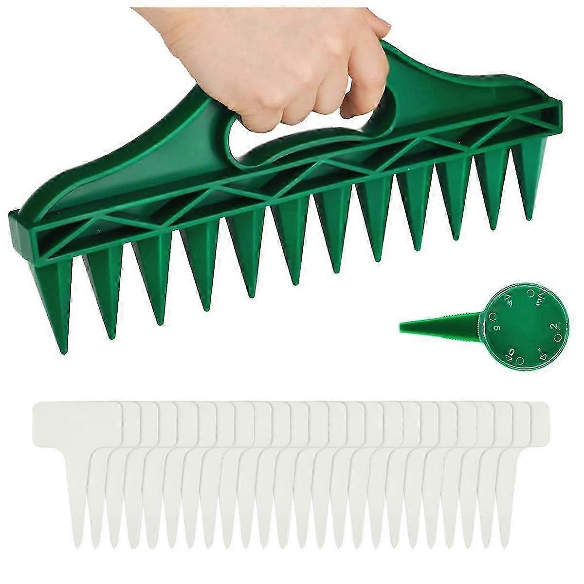 Sowing Seeds Dispenser Set,12 Holes Seed-in Soil Planter and Soil Spacer for Planting Seeds with 24