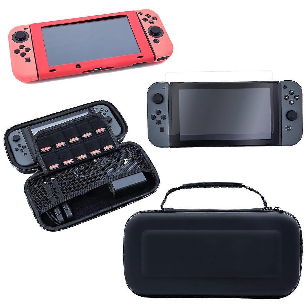 Revolutionize Your Gaming Experience: Travel-Friendly Dockable Cover Skin & Thumb Grips Button Caps, 8 Small Game Card Pockets & Separate Interior