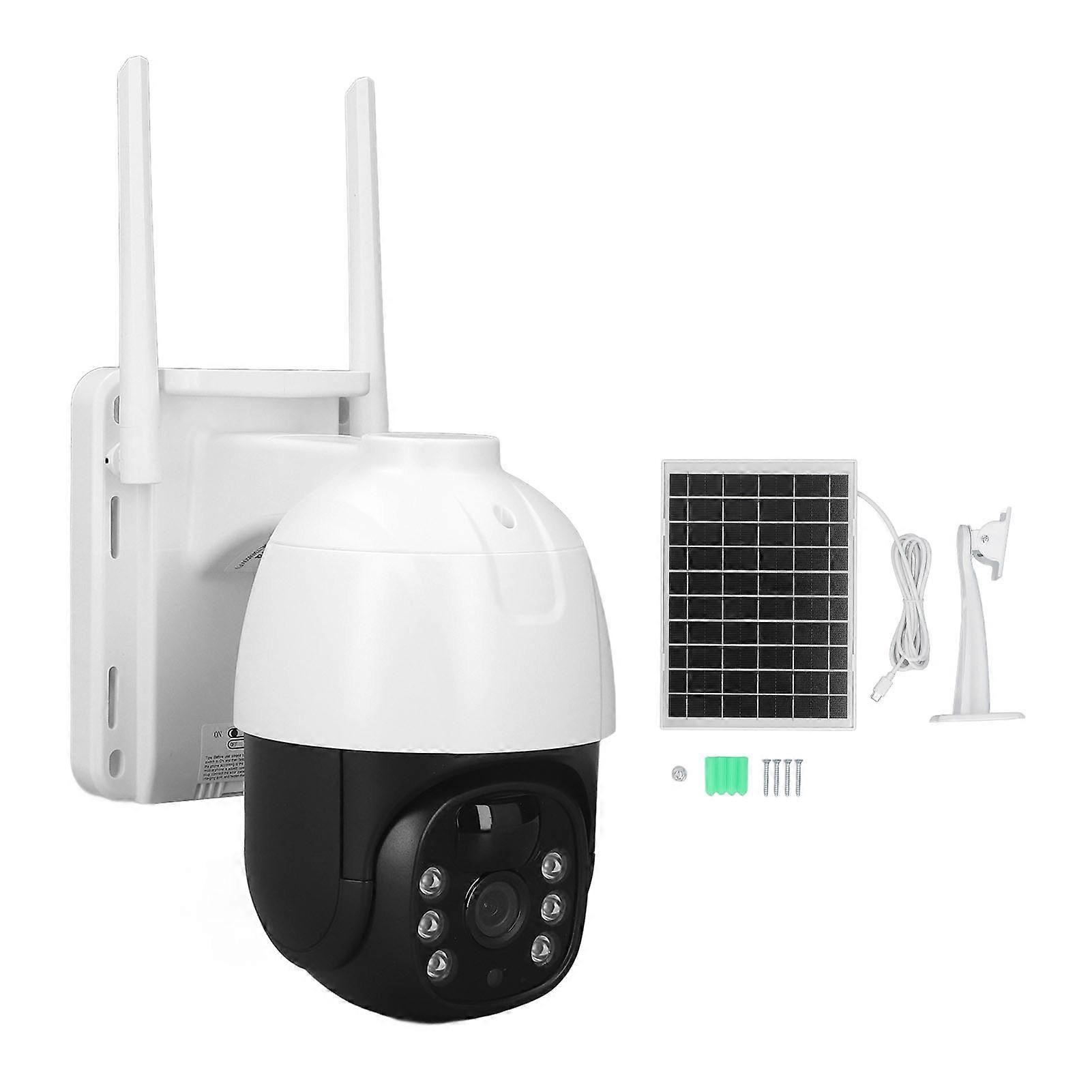 Solar Surveillance Camera 3MP PTZ Outdoor 355 140 Degree Swivelling WiFi WLAN IP Cam HD Night Viewing Human Detection
