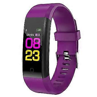 Id115 Plus Smart Armband Fitness Herzfrequenzmesser Blutdruck Schrittzähler Gesundheit Laufen für Id115 Plus Lila