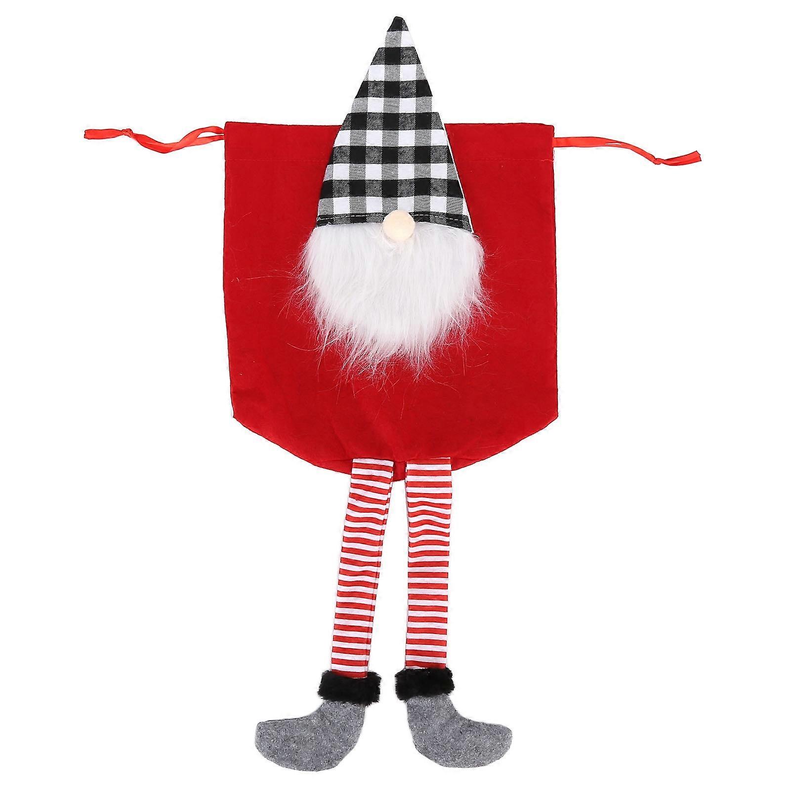 Santa Closing Faceless Deep Forest Gift Bag Backpack For Christmas Gift Or Birthday Party Kids Gift Bag
