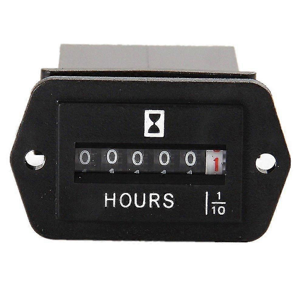 DC 6-80V Mechanical Hour Meter for Engine Generator, Boat, Automobiles & Motorcross (0-99999.9H Sealed Design)