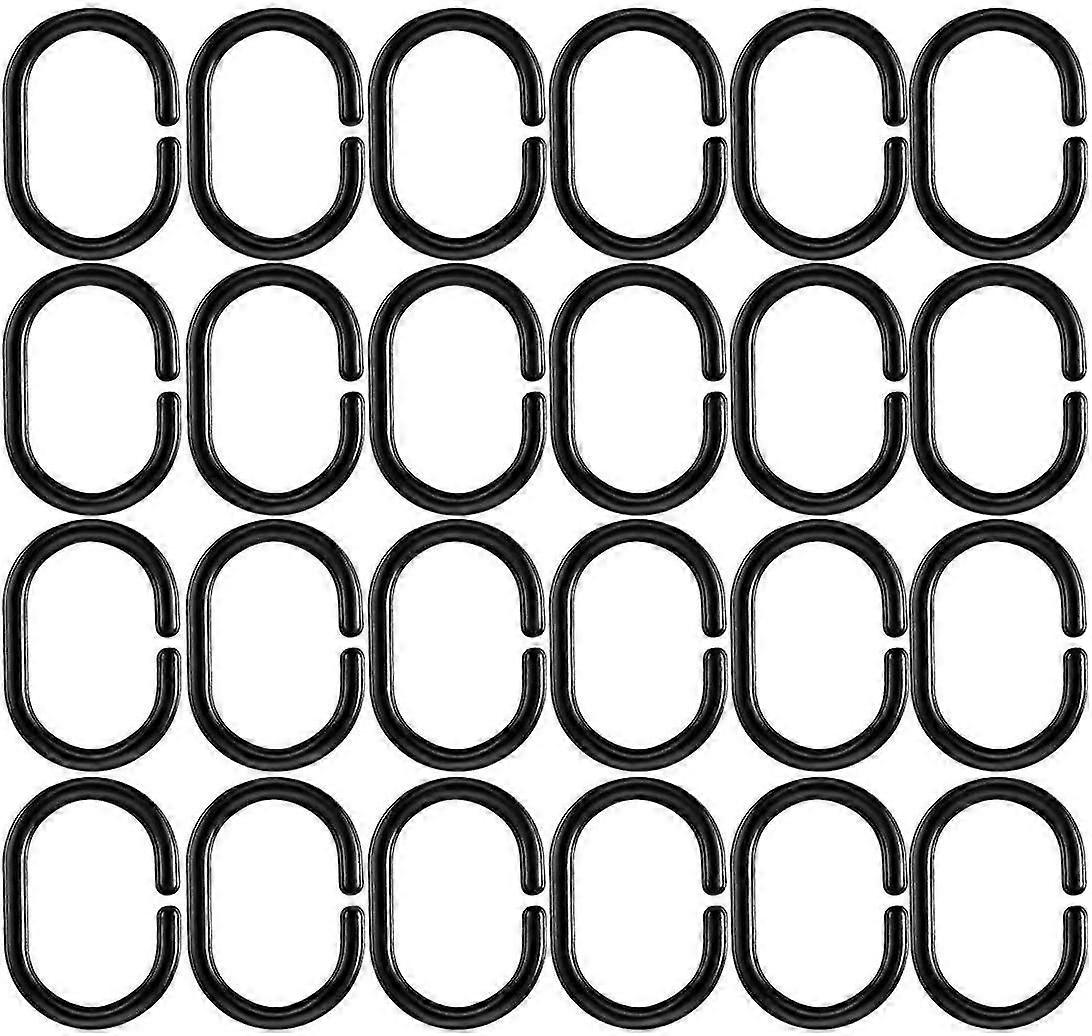 Plastic Shower Curtain Rings, 12-Pack, Durable Hooks for Hanging