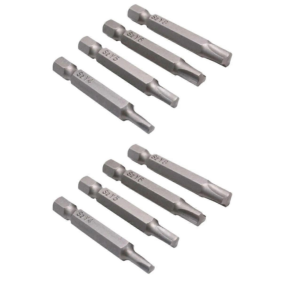 8 Pcs  Magnetic Triangle Head Screwdriver Bits for Anti-theft Screws Hex Set