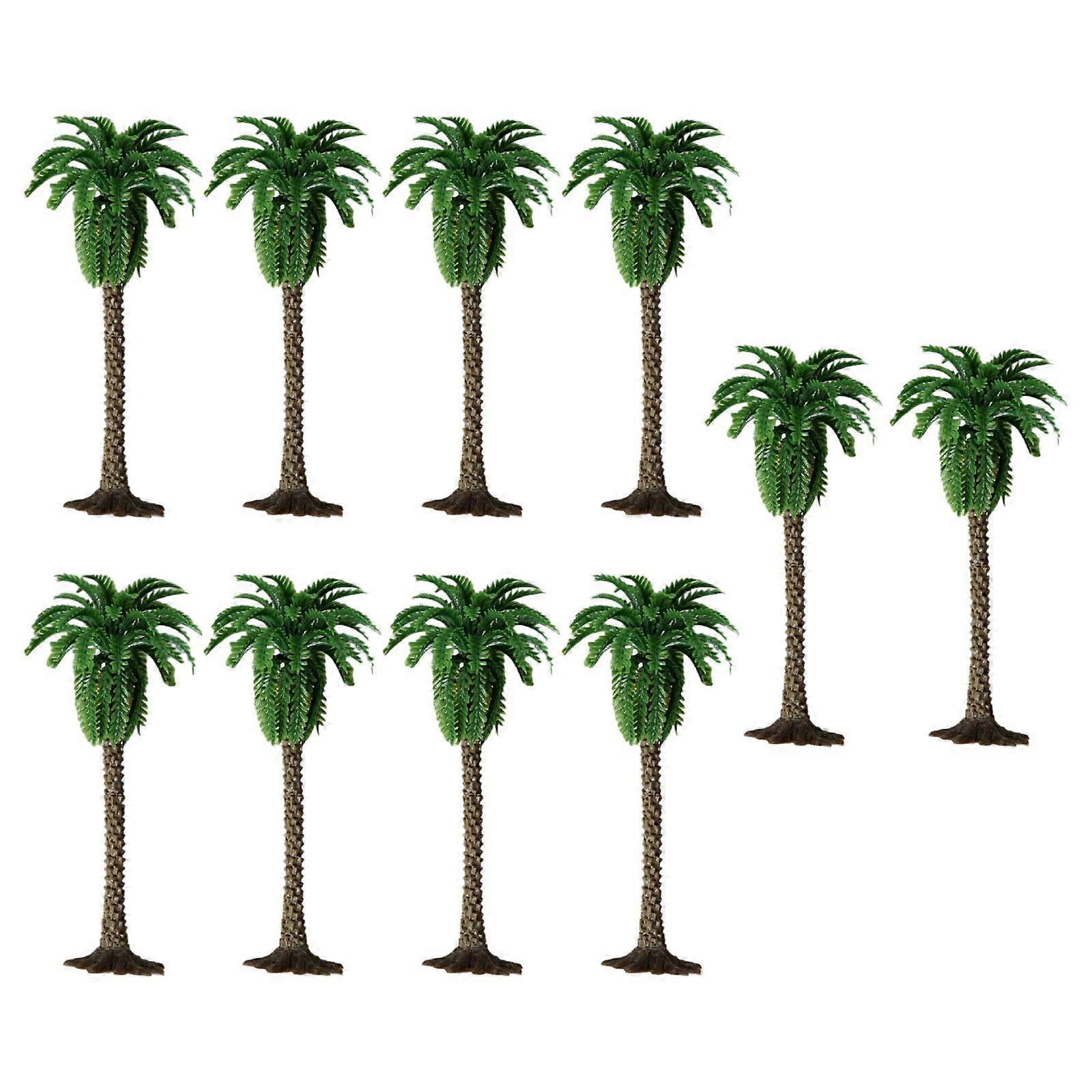 10Pcs Model Tree Train Scenery Accessories Miniature Simulation Coconut Palm