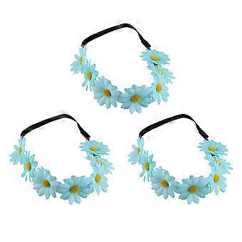 Blomkrona med prästkrage, fashionabel krans med justerbart band för kvinnor