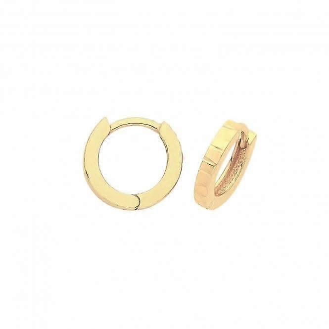 9ct Yellow Gold Hinged Earrings with Diamond Cut Detail ER019-08