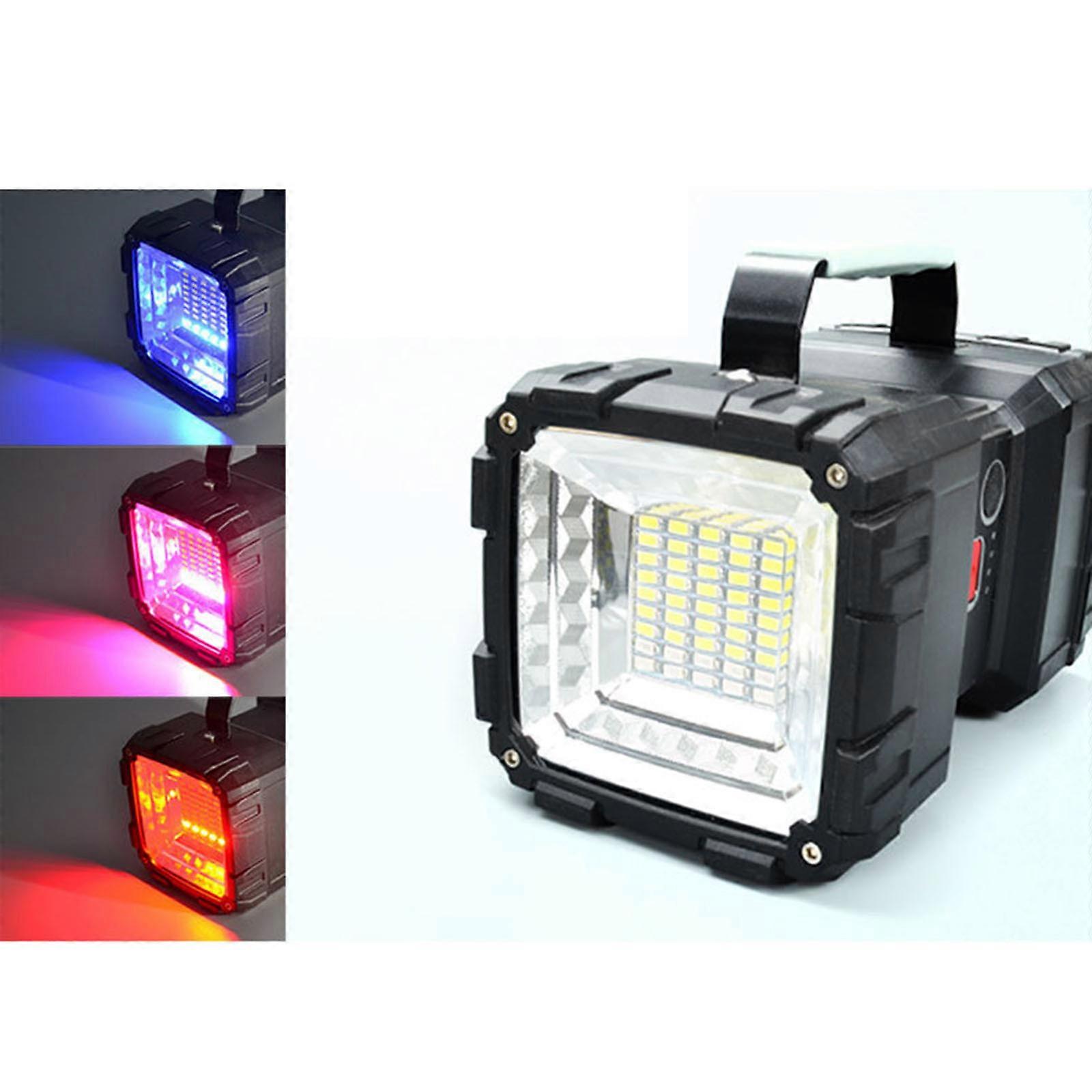 LED Bright Rechargeable Double Searchlight Handheld Flashlight LL