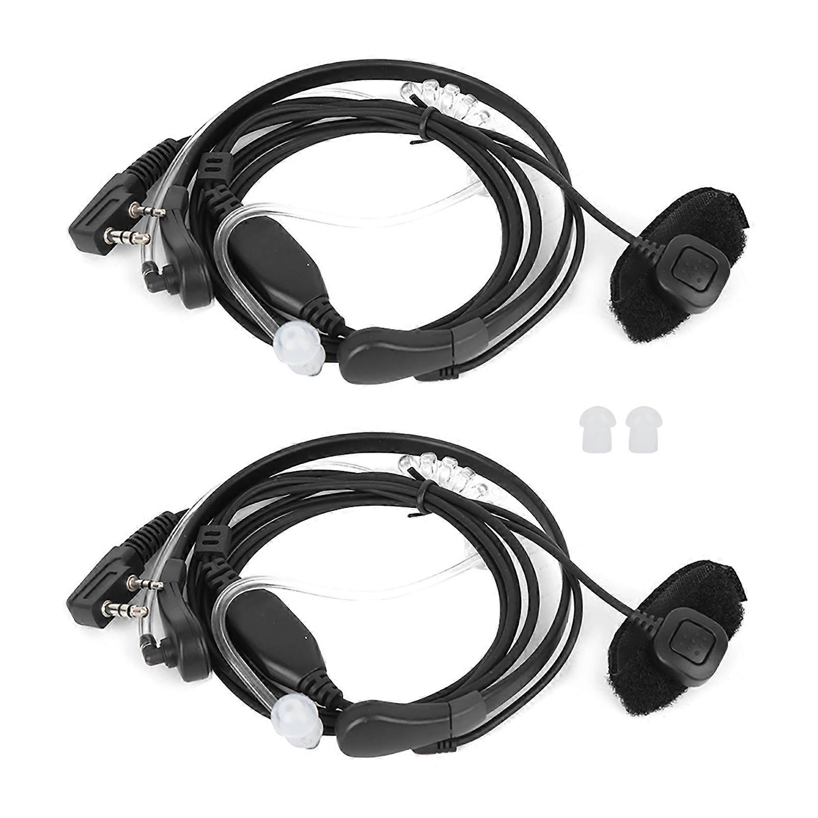 Throat Mic Walkie Talkie Headset with PTT and Clear Sound Earpiece for Two-Way Radio