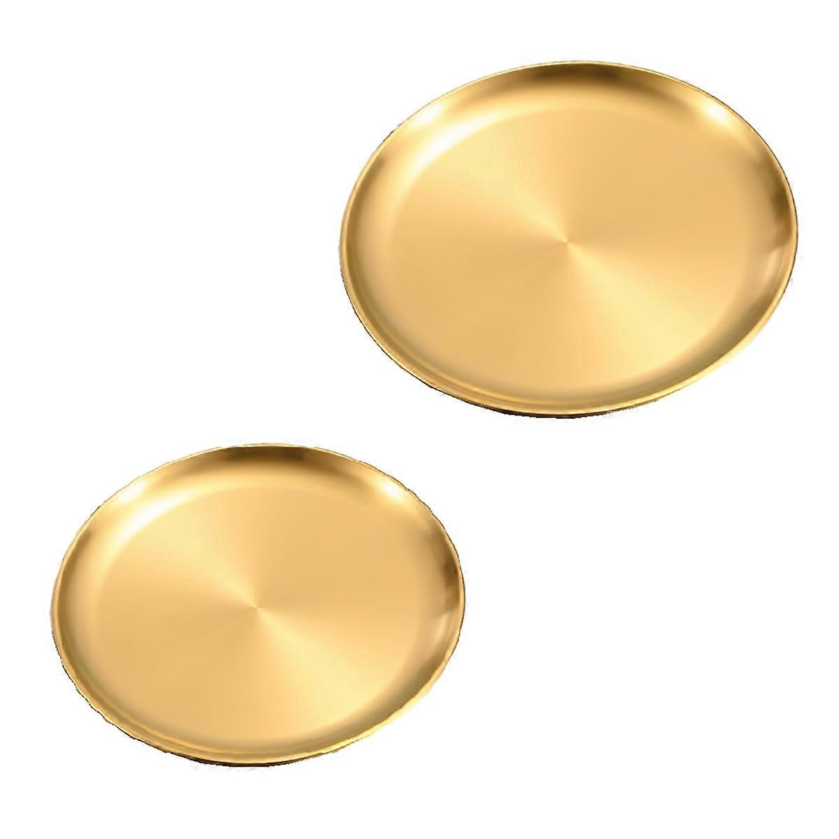 BBQ Thick Round Plate BBQ Plate Golden Cafe Fruit Plate