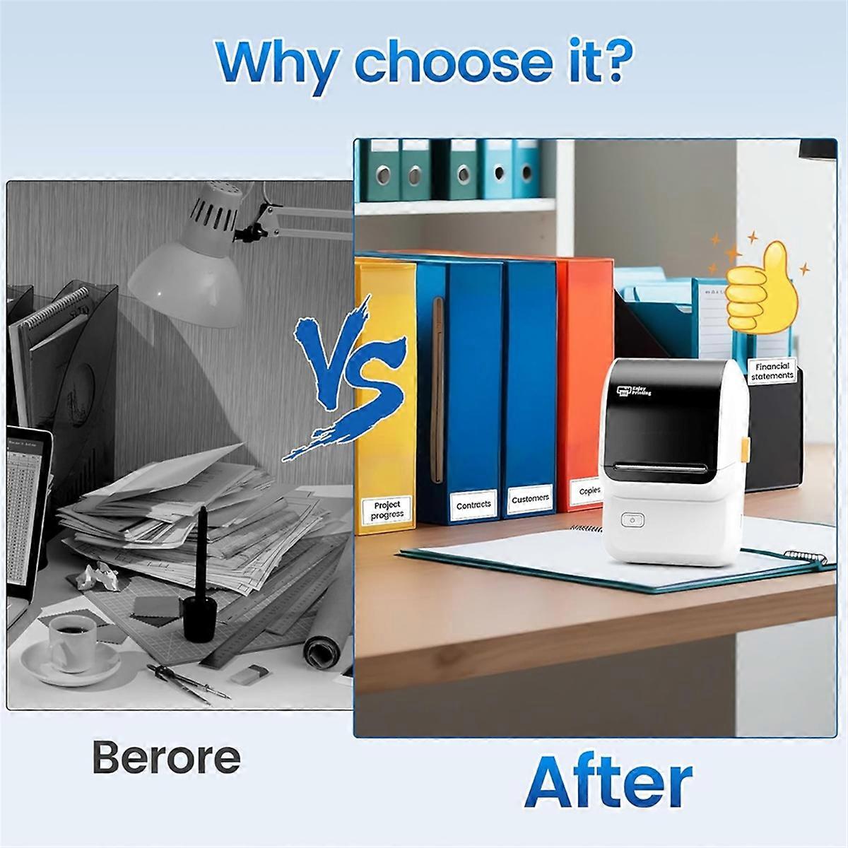 Label Maker,Bluetooth Label Maker Compatible with Mobile Phones and Computers,Inkless Portable Label