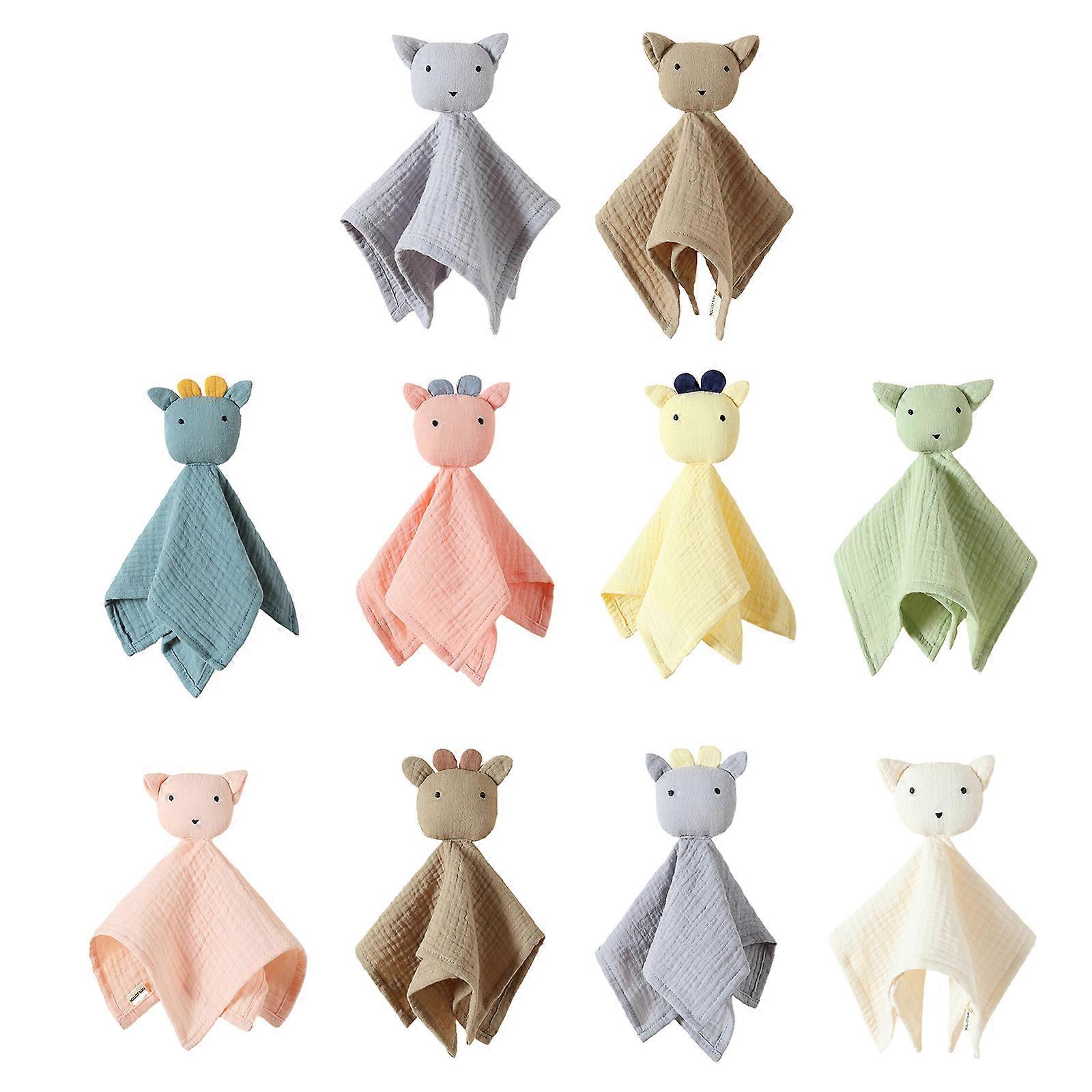 Soothe apaiser serviette bavoirs poupée de sommeil Couverture en coton couverture de sécurité mignon animal câlin jouet enfants sommeil jouet vache grise
