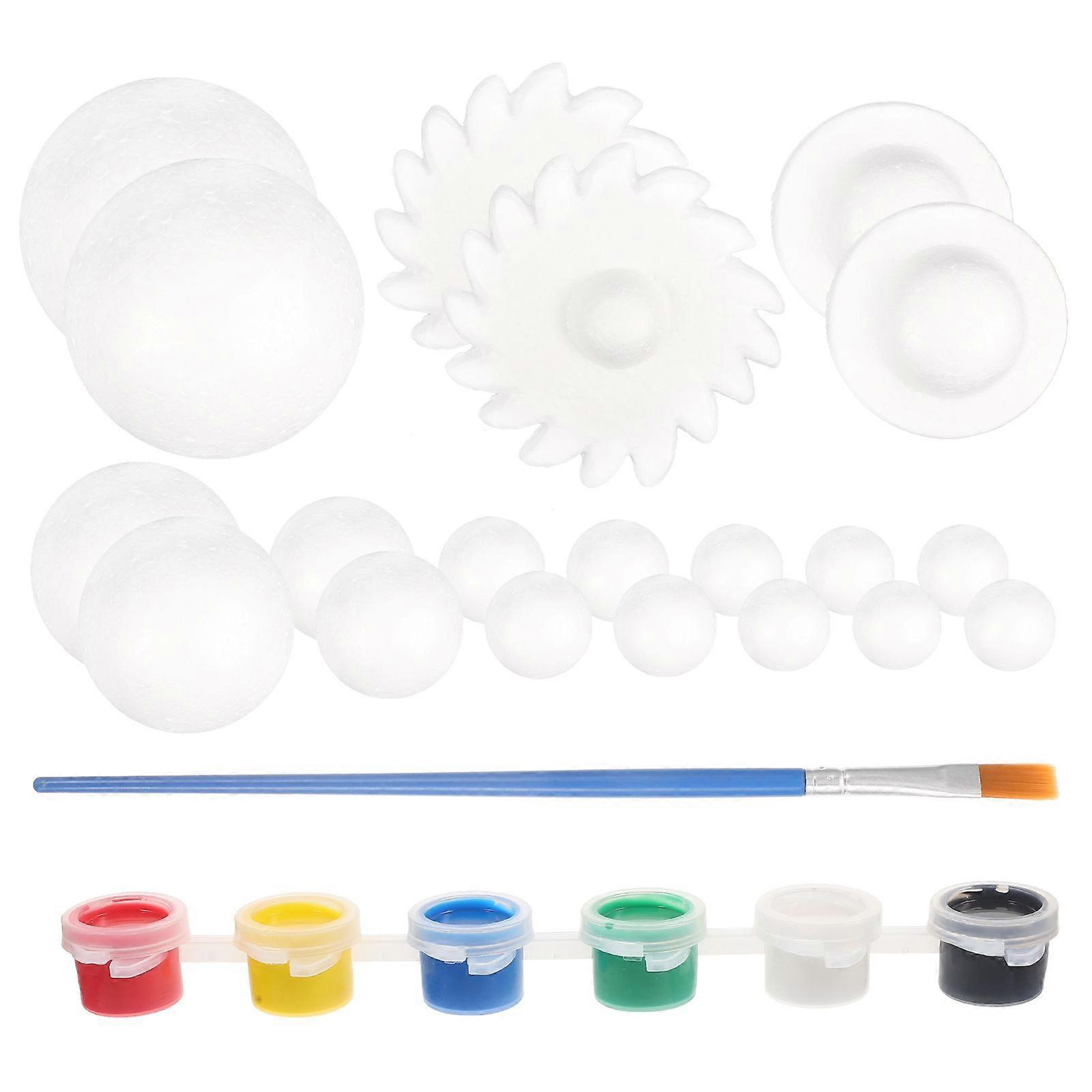 2 Sets DIY Solar System Foam Balls Craft Polystyrene Planet Ball for School Projects