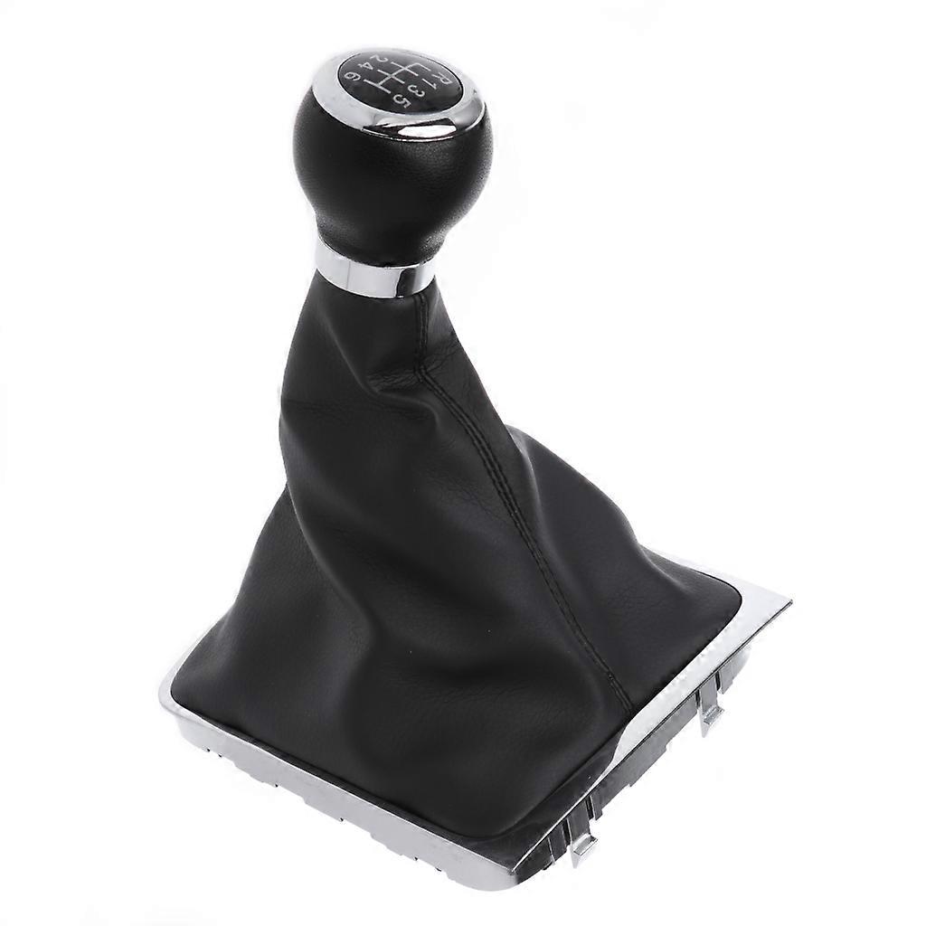 6 Speed Leather Car Manual Gear MT Shift Knob Gaitor Boot