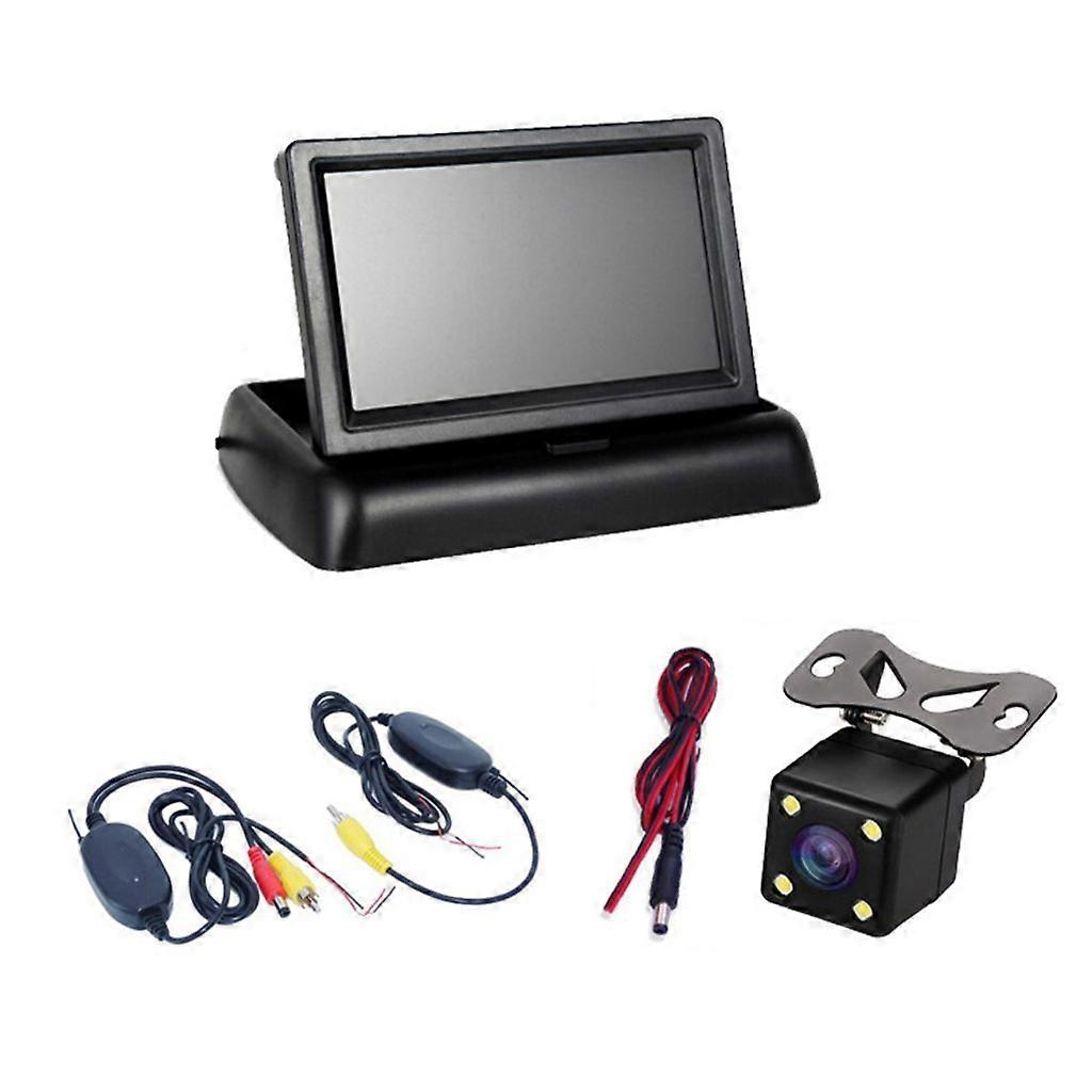Car Reversing Backup-Camera Monitor Color Display Rear View Mirror Night for Vis