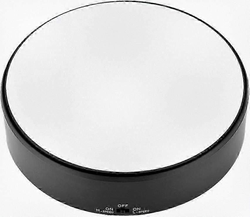 360-Degree Rotating Jewelry Showcase Stand, Motorized Spinning Round Tray with Adjustable Speed for Display