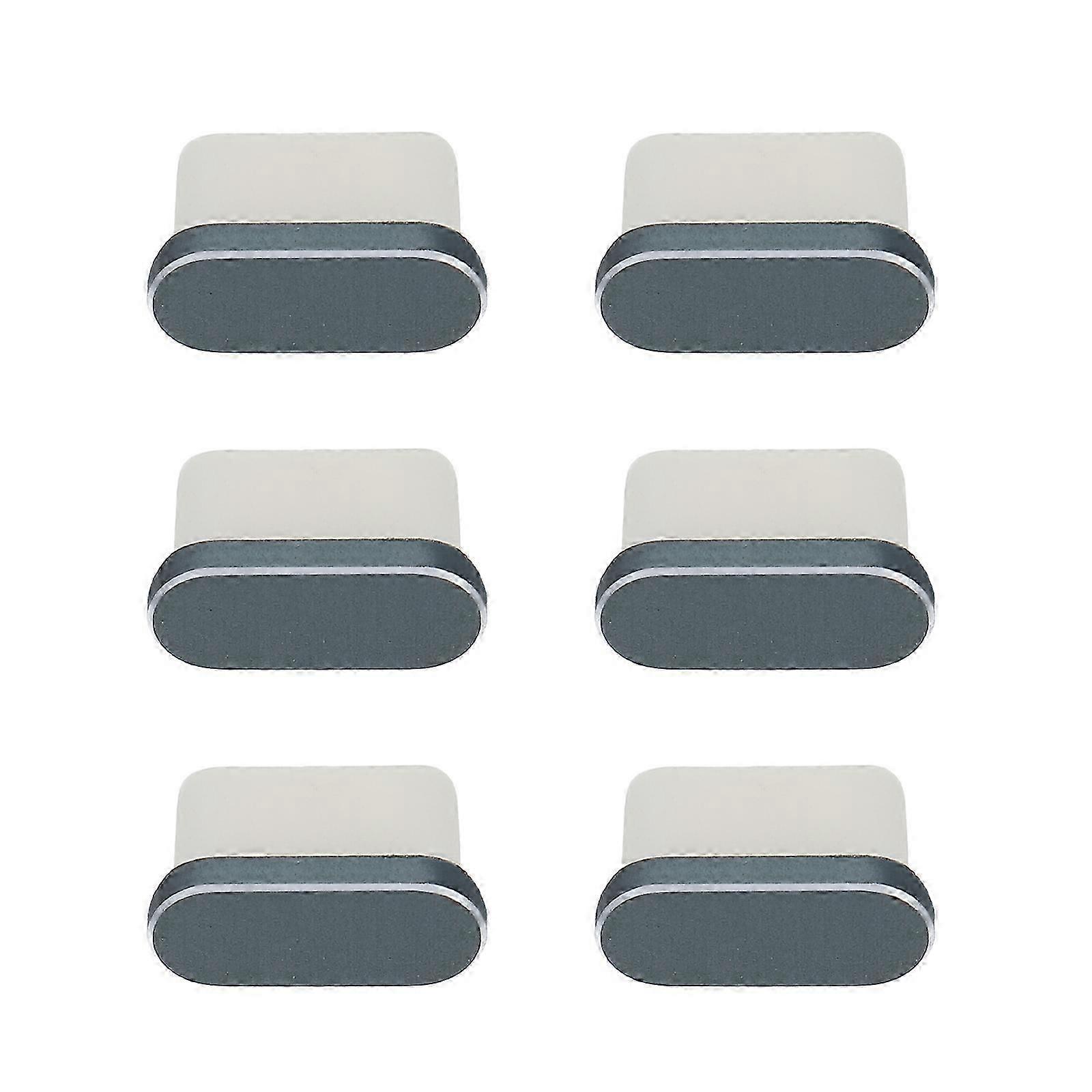6Pcs Type-C Anti-dust Stopper Plugs for Protect Data Port of Mobile Phone