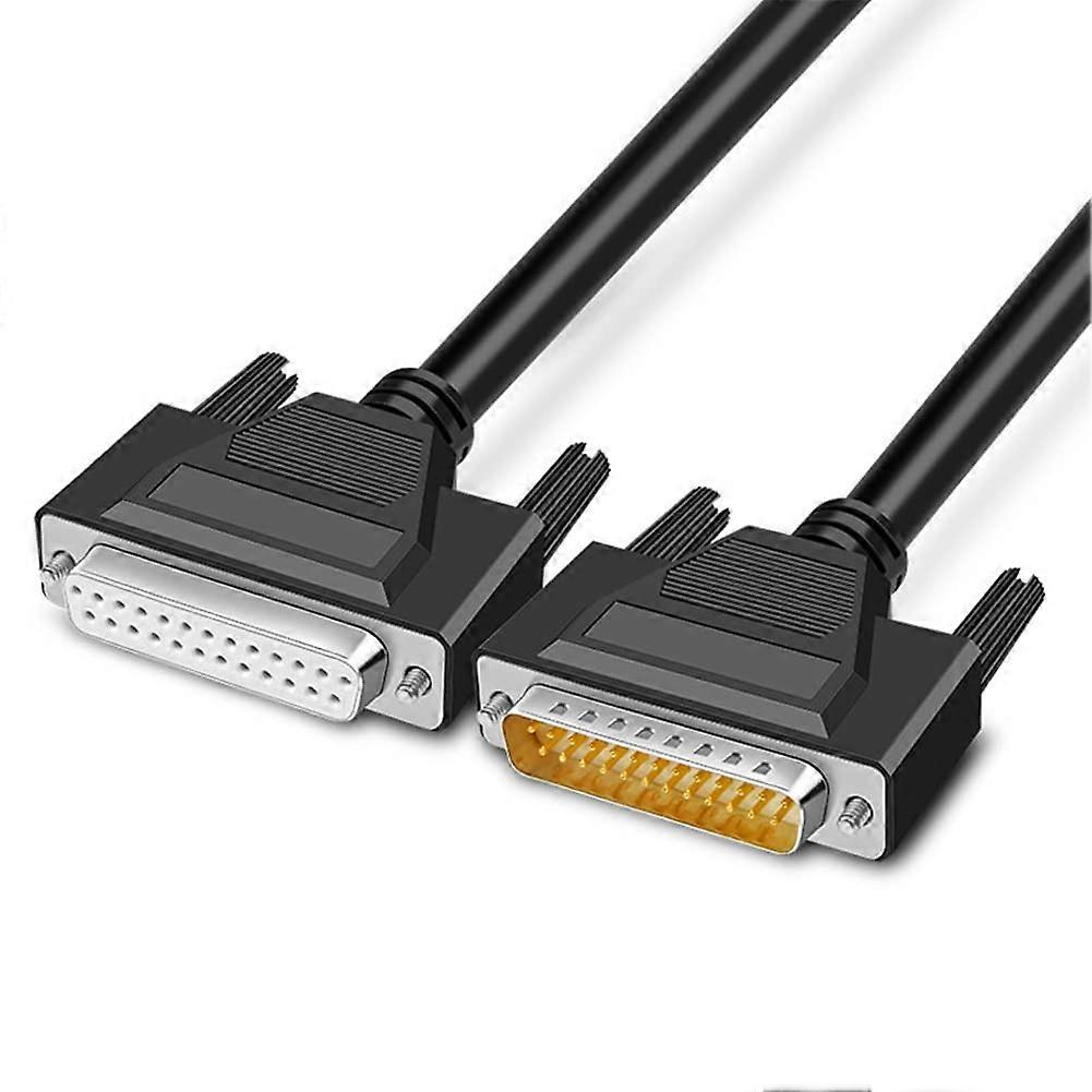 10FT DB25 Male to Female Serial Extension Cable, RS232 25P Gold Plated Connector Serial Port Cable for Printer
