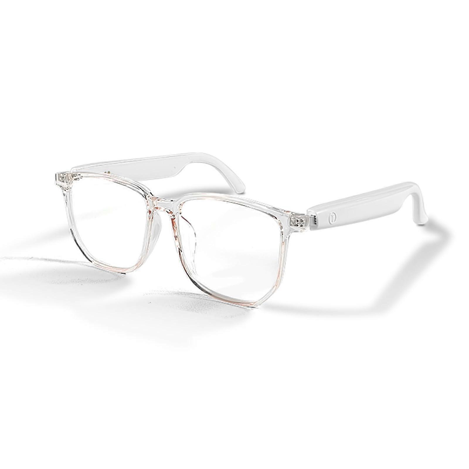 Smart Glasses with Bluetooth Audio Dual Stereo Speakers Open Ear Music HD Calling Touch Voice Assistant Transparent