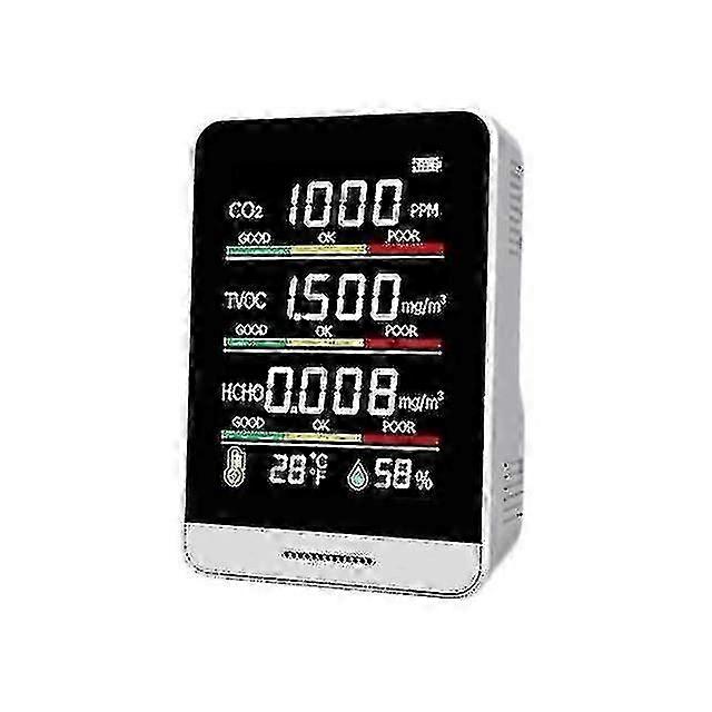 Multifunctional 5 In1 Co2 Meter Digital Temperature Humidity Sensor Tester Air Quality Monitor Carbo