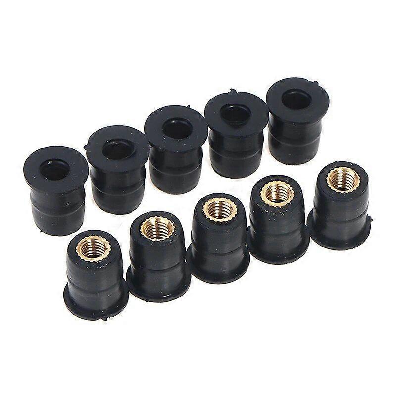 10PCS Motorcycle Windscreen Windshield Fairing Bolt Screw Kit Well Nuts M5 15mm