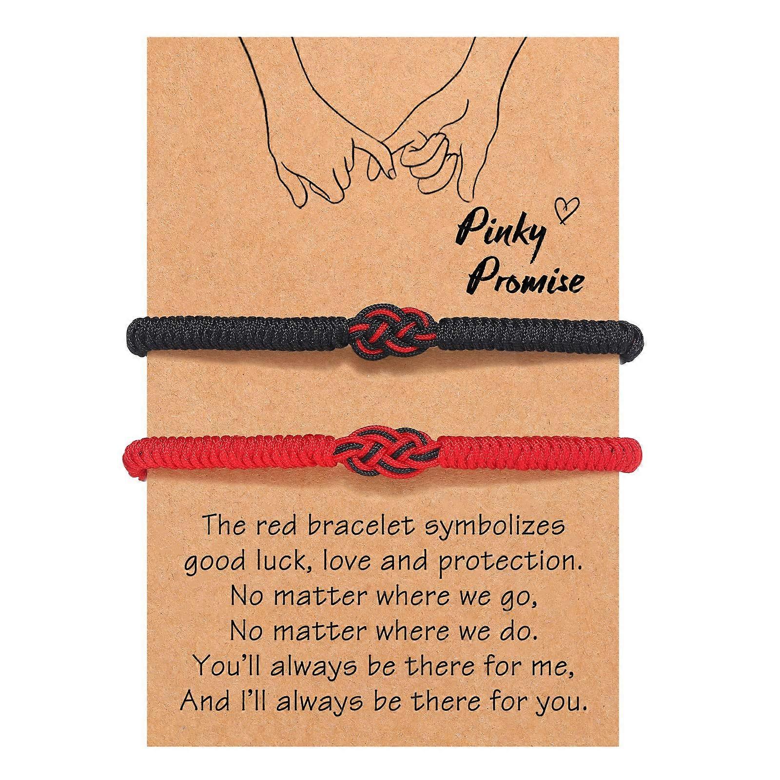 Red Adjustable Knot Bracelet for Good Luck, Friendship, Couples, Unisex for Men and Women, Durable Cord Material