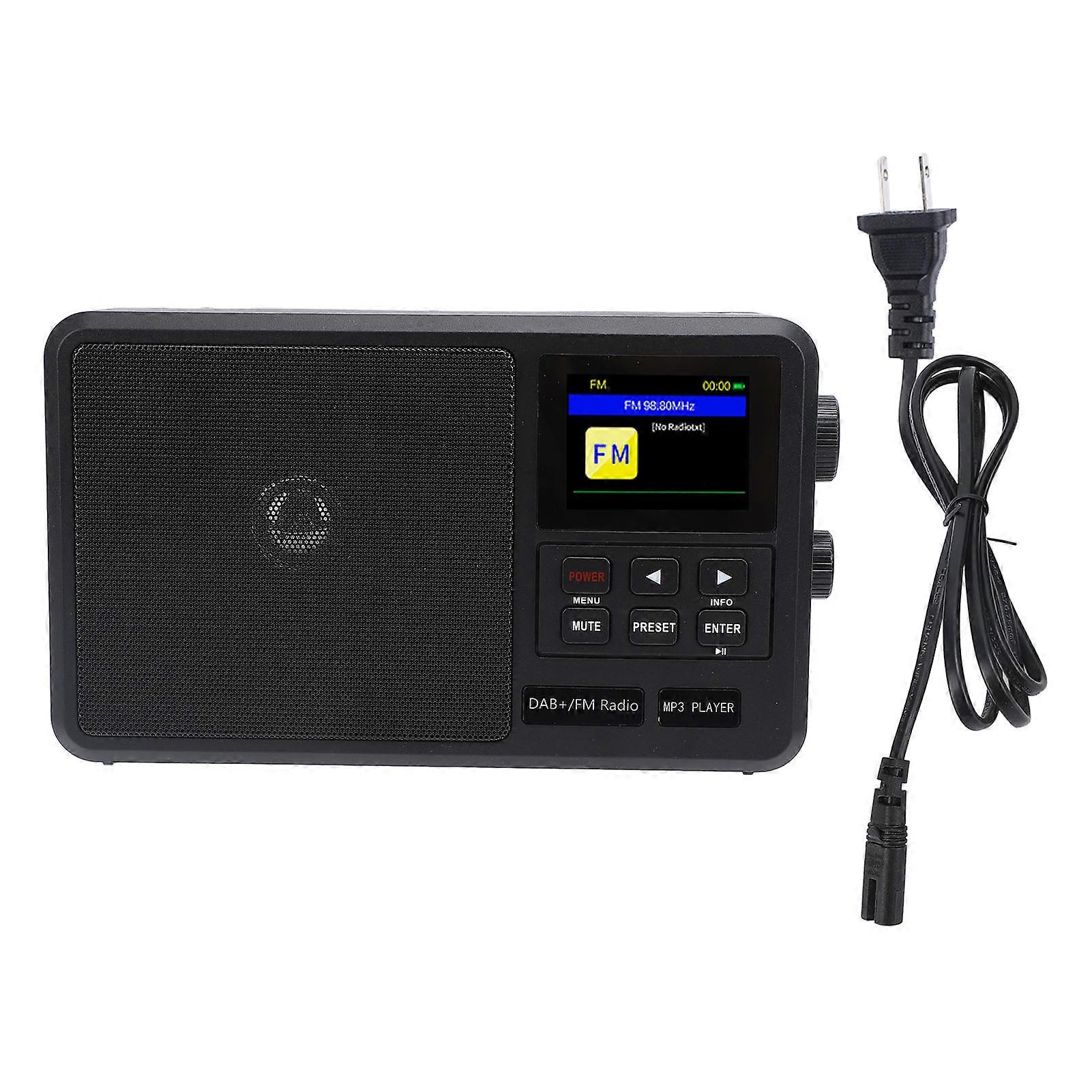 Portable FM USB BT Large Knob Tuning Sleep Off Timing Wireless Fidelity Internet DAB FM Radio for
