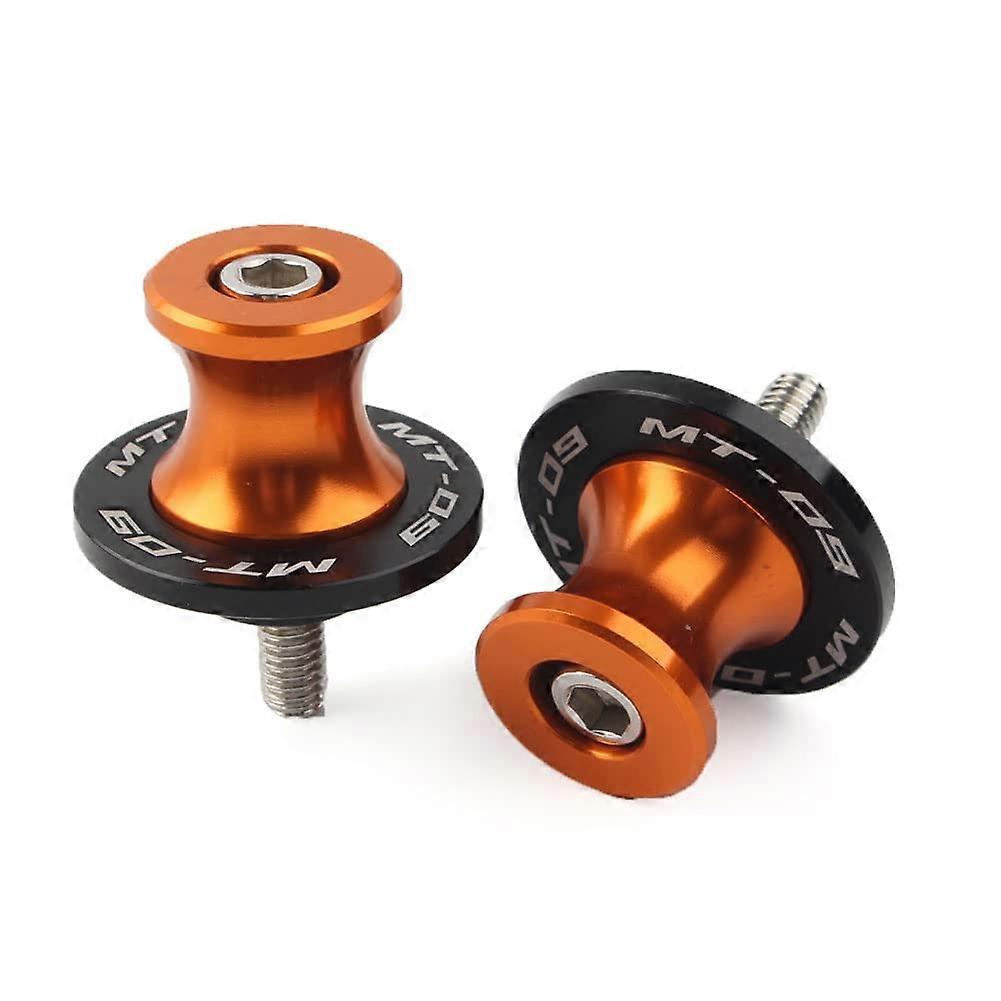 Cnonee1 Orange Motorcycle Swing Arm Sliders Spools Swing Arm Stand Screws, 6MM CNC Swing Arm Spools Slider Stand Screws For Yamaha MT09 2013