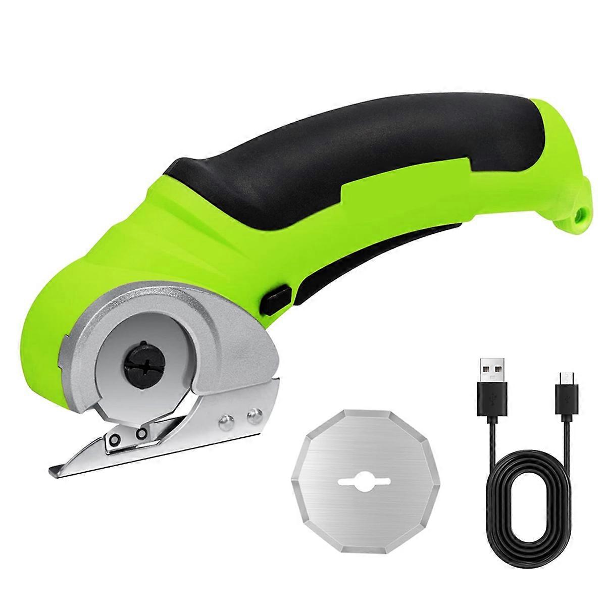 Akku-Stoffschere, Rollschneider, robust, wiederaufladbar.