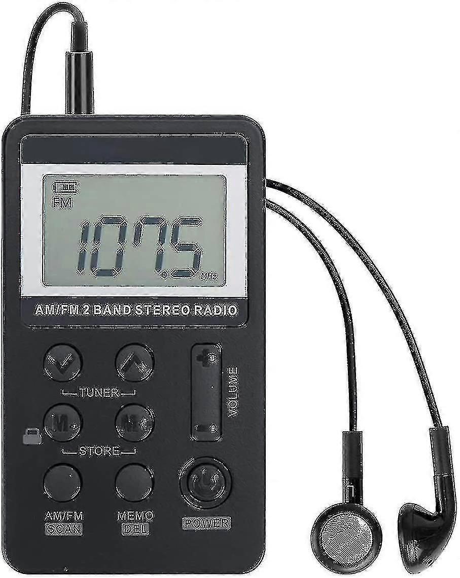 Personale Am / FM Pocket Radio portatile vr-, mini sintonizzazione digitale Walkman radio, con ricaricabile, earph