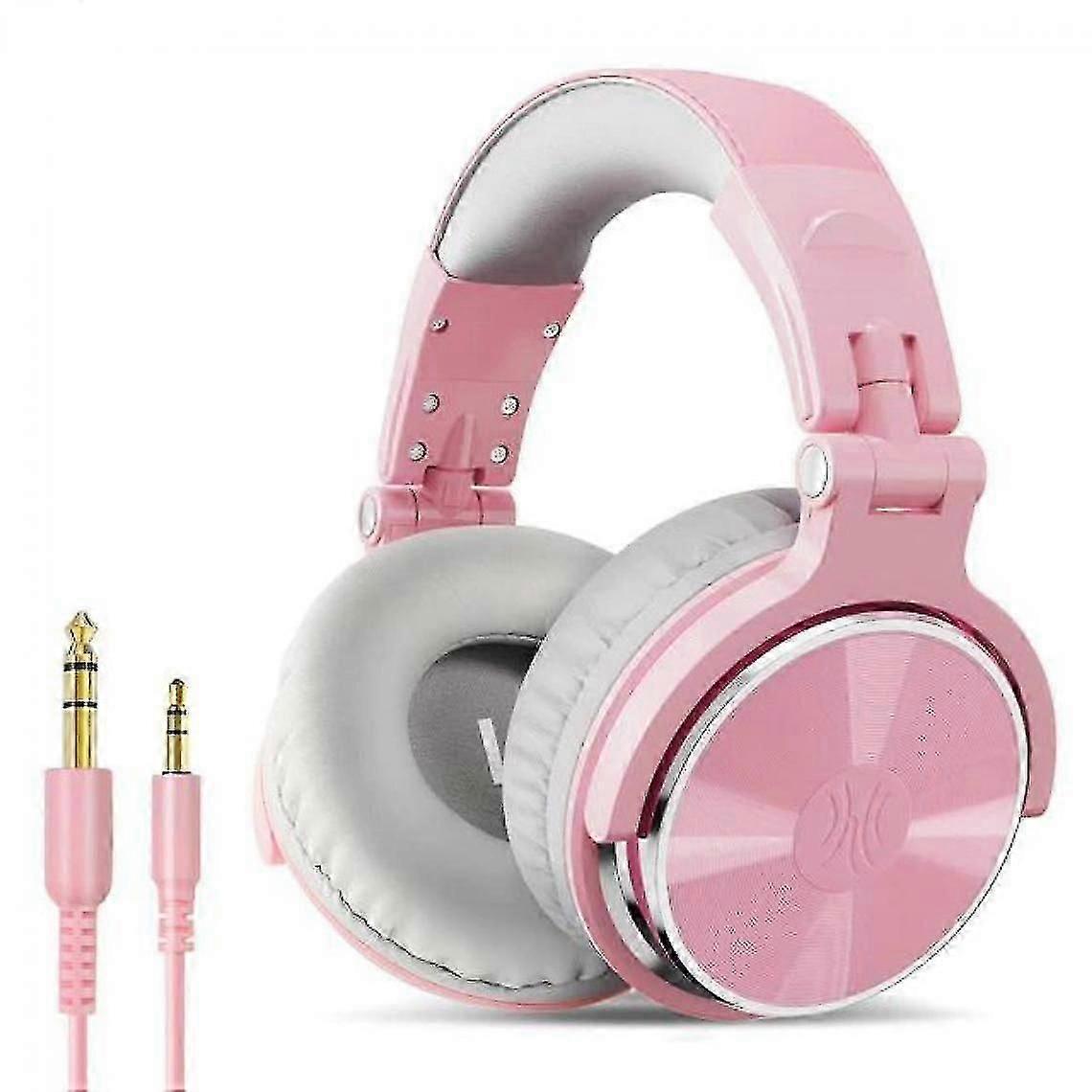 Over Headset Hi-fi Studio Dj Headset Wired Monitoring Music Gaming Headset Headset For Mobile Phone Computer Pc With Microphone |(pink)