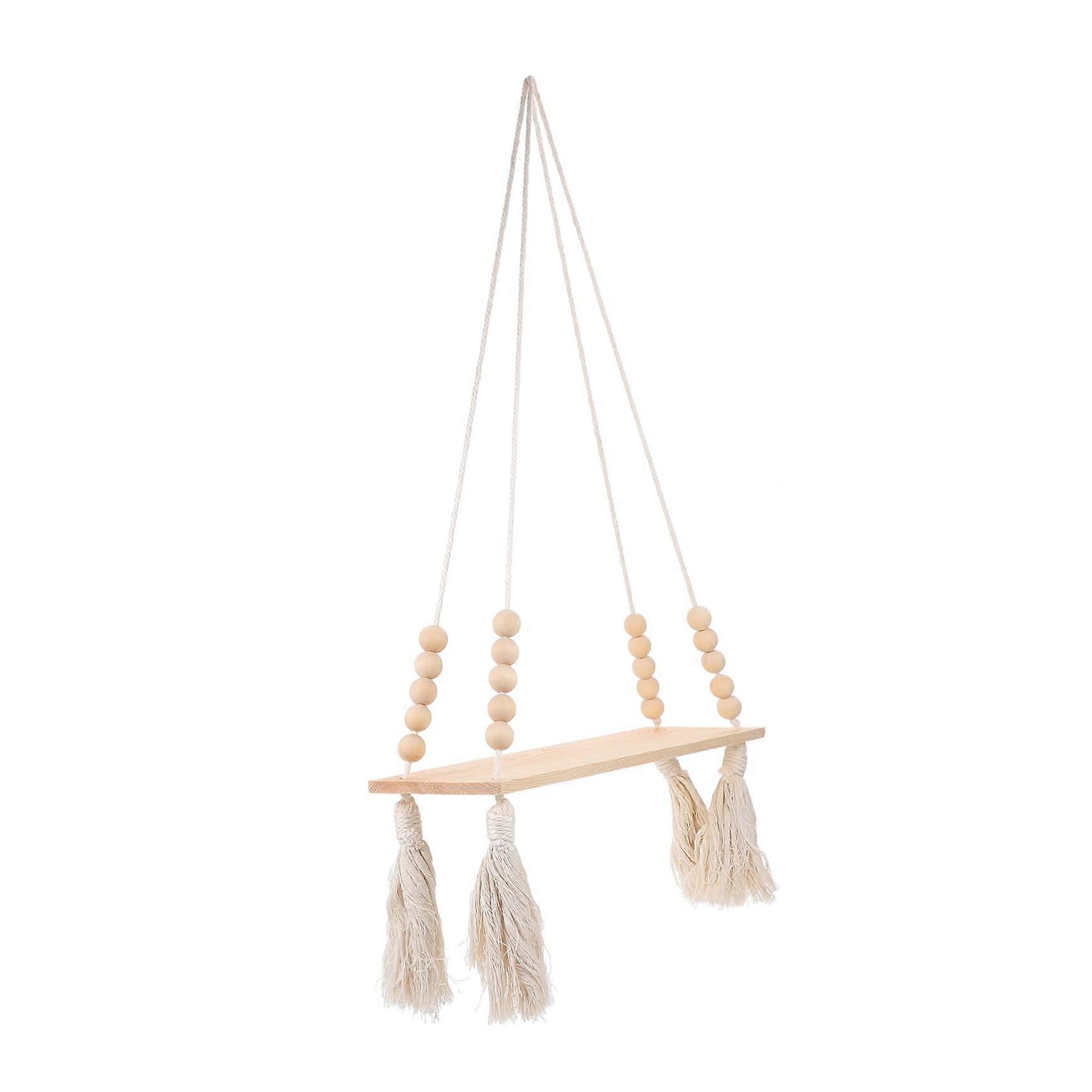 Hanging Storage Shelf Woven Decorative Planter Rack 1pc Multifunctional Display Stand for Indoor Plants 20x10 Inches