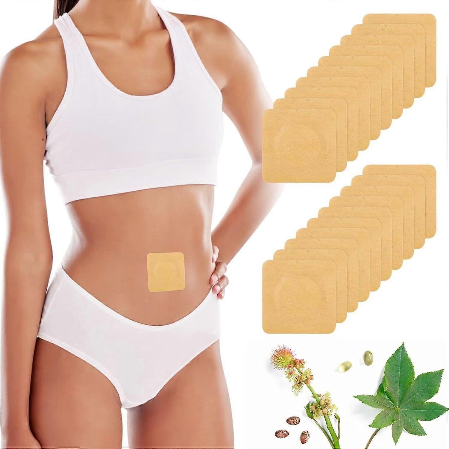 2025 Latest Model  20 Pcs Disposable Castor Oil Pack Wrap for Belly Button Patch
