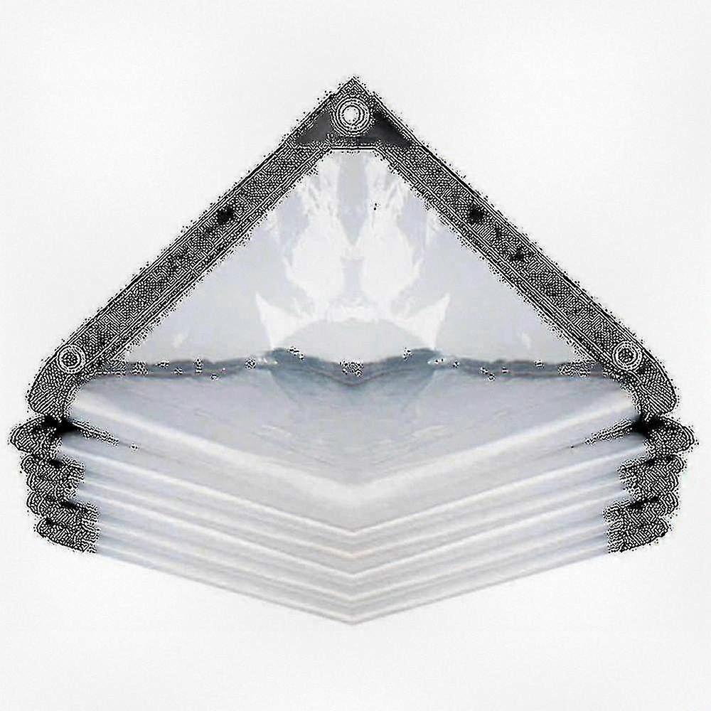 Clear Waterproof PE Tarp with Reinforced Eyelets, Durable Lightweight Multi-Use Cover 2x3m