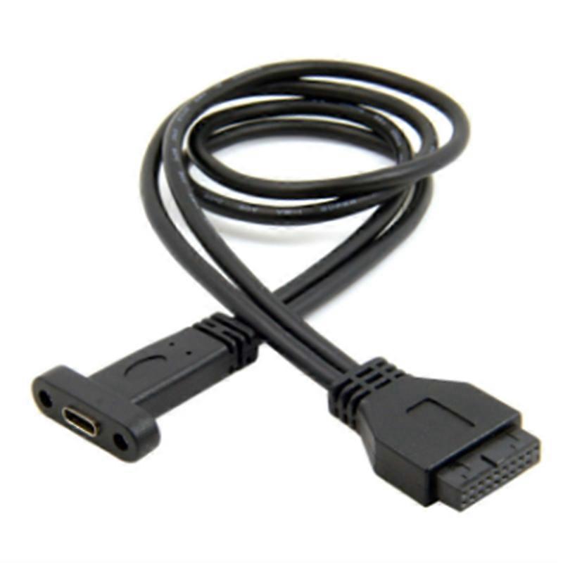 USB 3.1 tipo C USB-C hembra a USB 3.0 placa base cable de cabecera de 19 pines