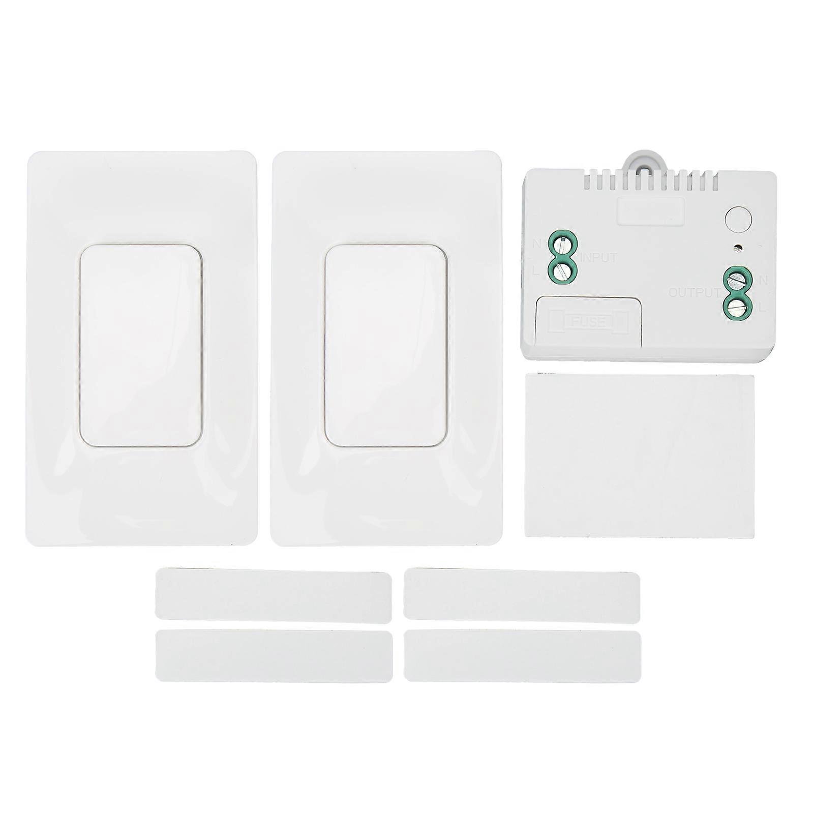 Wireless Light Switch Kit Self Powered Wall Switch Waterproof 433MHZ with Receiver for Home