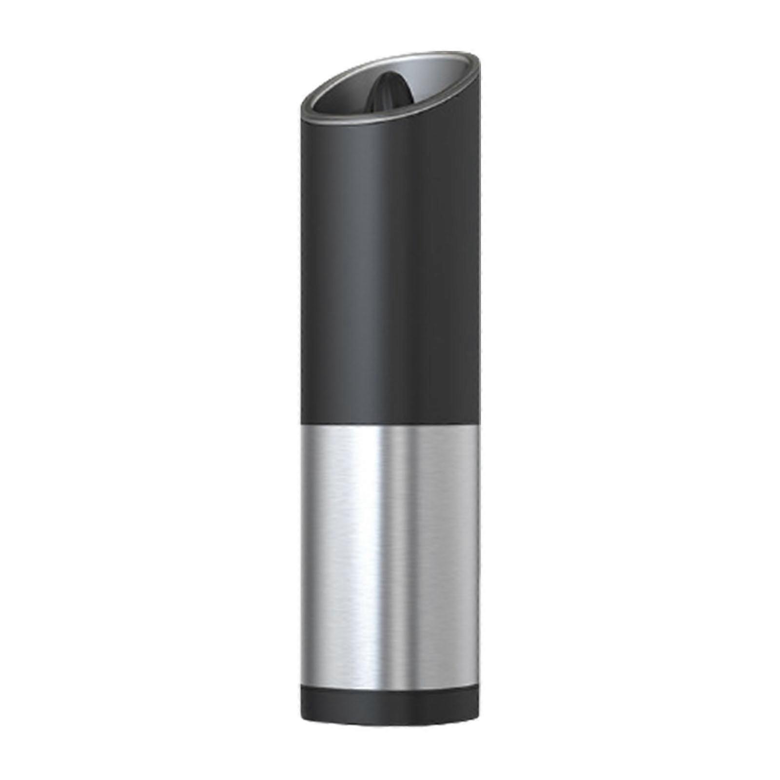 Electric Peppers Mill with Adjustable Coarseness and LED Light for Spices Grinding Adjustable Coarseness Grinder Silver