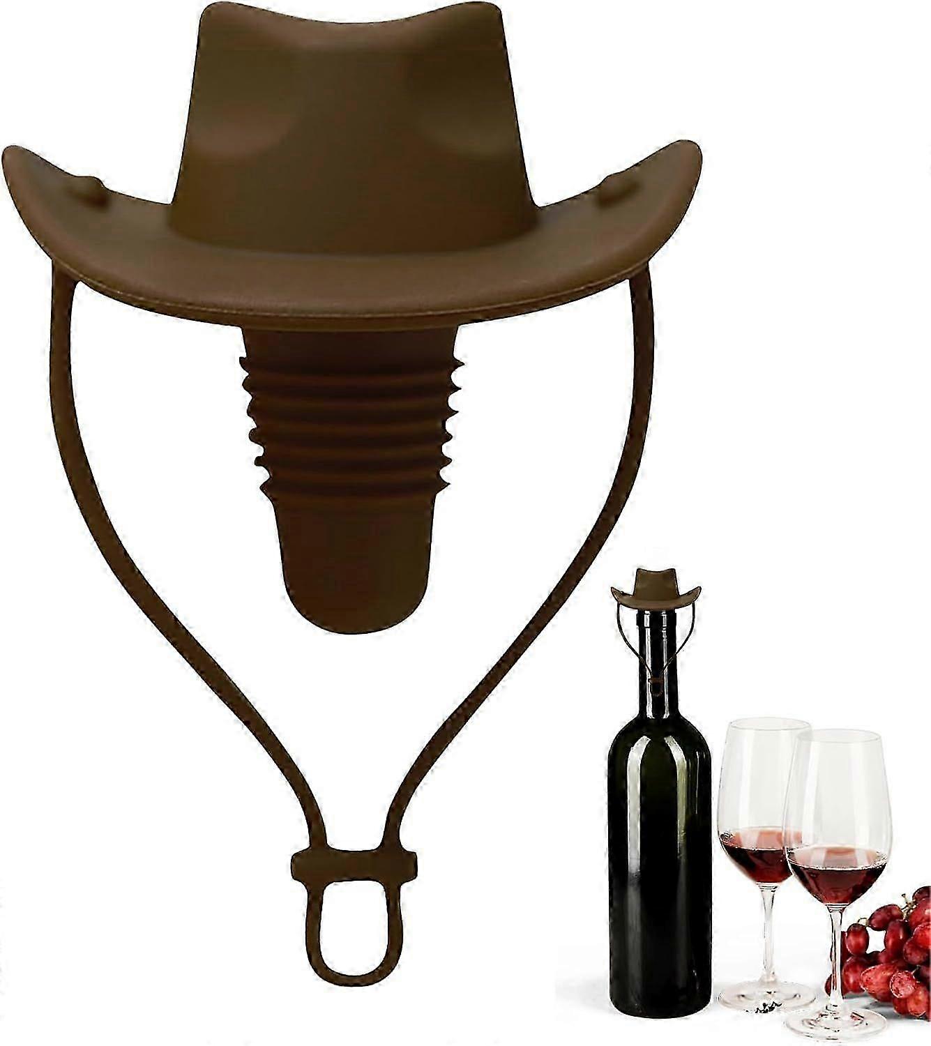 سدادة نبيذ قبعة رعاة البقر ، سدادة نبيذ سيليكون لزجاجة النبيذ ، سدادات زجاجة نبيذ قبعة رعاة البقر مانعة للتسرب مضحكة ، زجاجات نبيذ الشمبانيا الجديدة 2025