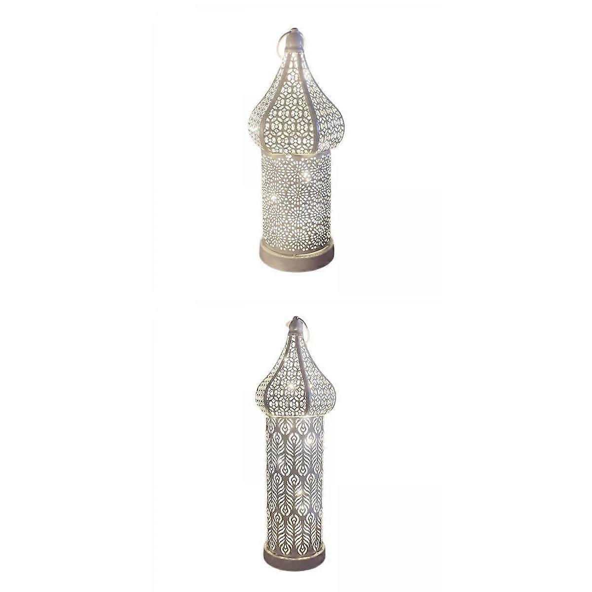 2x Lantern Light Props Fireplace