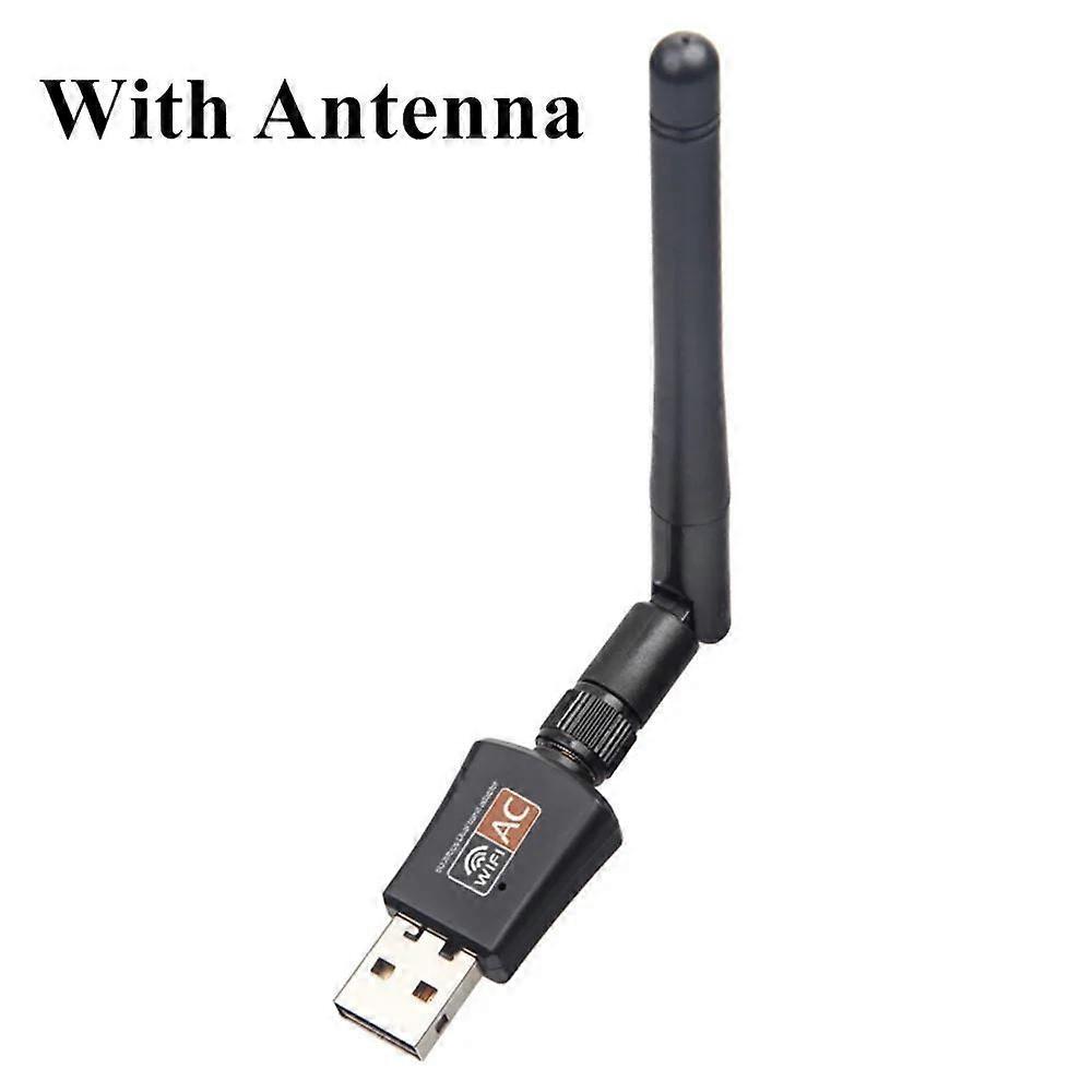 Dual Band USB wifi 600Mbps  Adapter AC600 2.4GHz 5GHz WiFi with Antenna PC Mini Computer Network Card (Options with antenna)