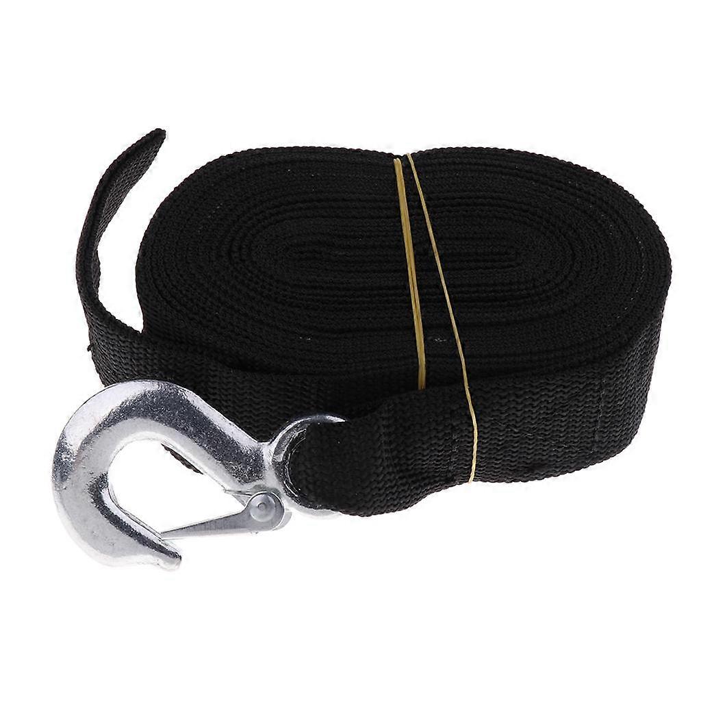 Black Winch Trailer Replacement Nylon Strap with Heavy 7m x 50mm