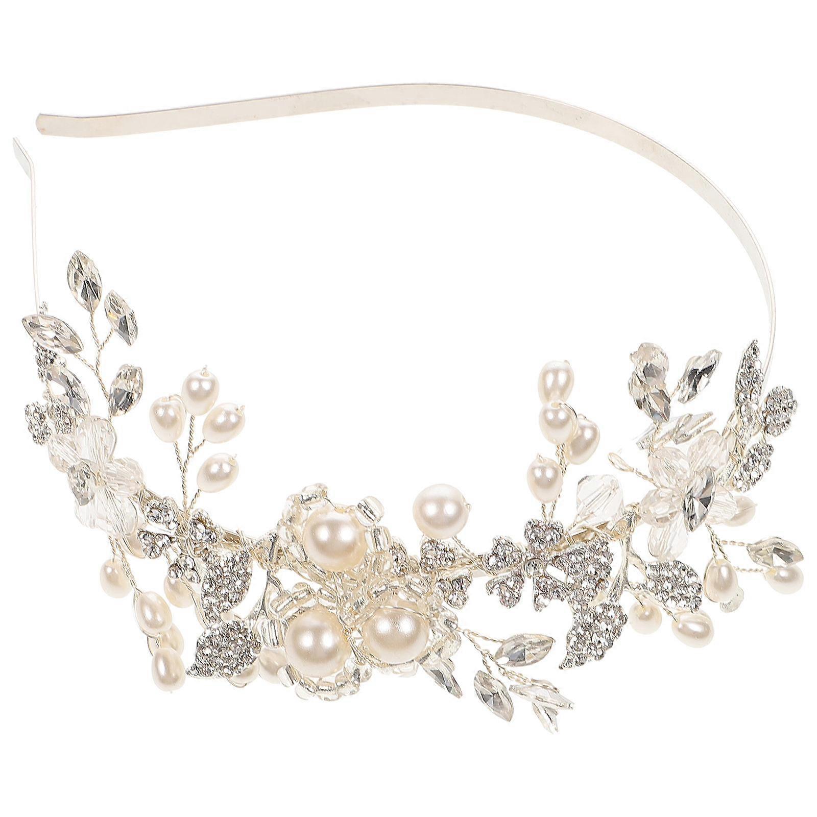 Here's a refined and engaging product description for your **"1pc Pearl Floral Bridal Headband"**:
### ✨ Elegant Pearl Floral Bridal Headband –