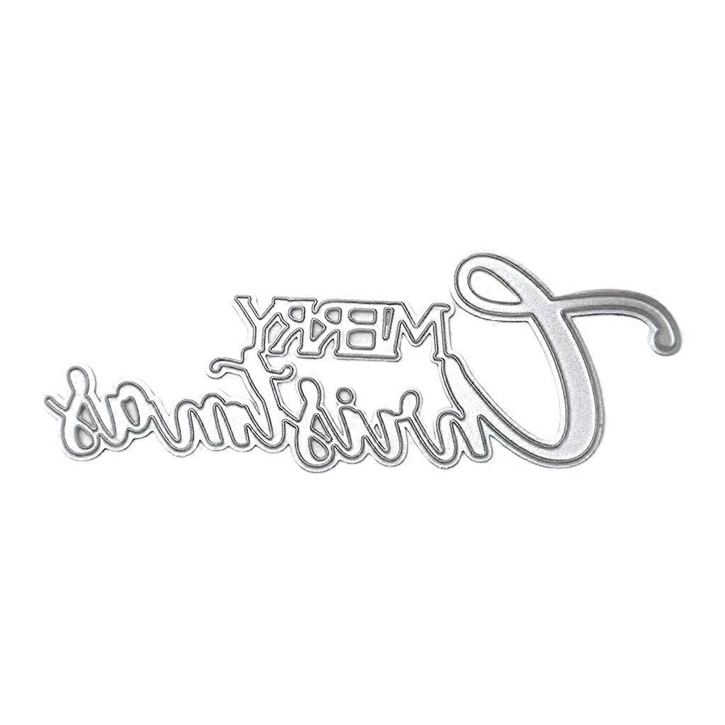 Καλά Χριστούγεννα Καλλιτέχνης Γράμματα Metal Cutting Dies Stencil DIY Scrapbooking Album Χαρτί Ευχετήρια κάρτα Πρότυπο Μούχλα Ανάγλυφη διακόσμηση χειροτεχνίας