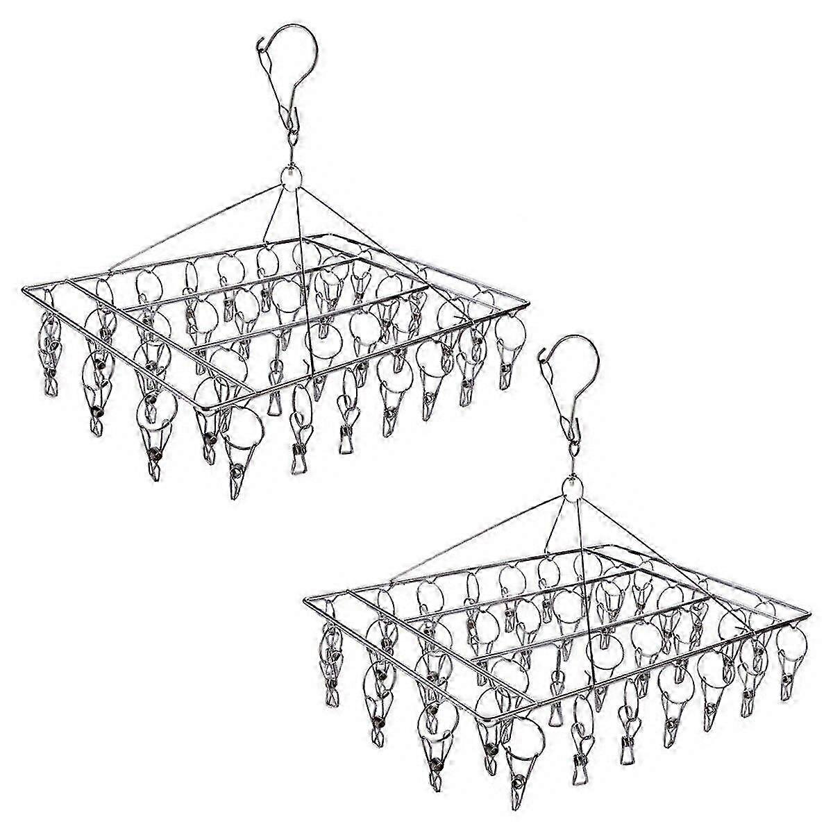 2-Pack Stainless Steel Sock Drying Rack